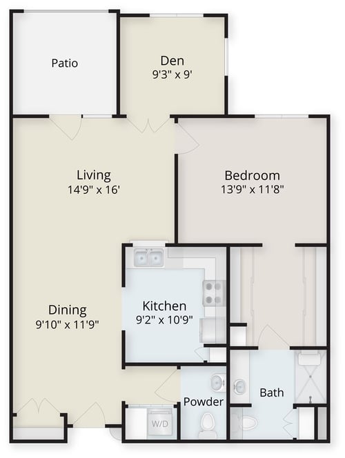 LVS custom one bedroom with den
