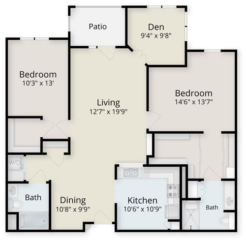 lvs two bedroom with den