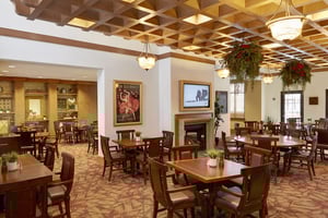 interior tables at bistro