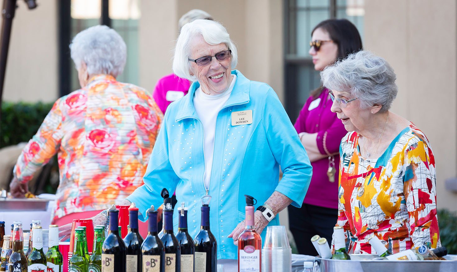 seniors gathering for a community event