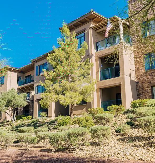 exterior of apartment building