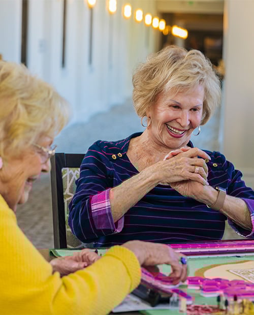 senior woman gambling
