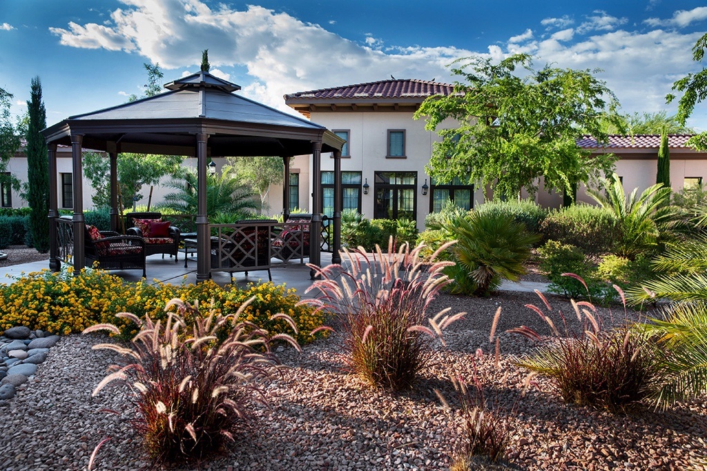 exterior garden with gazebo